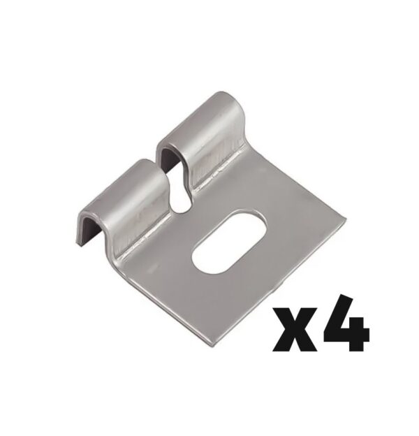 Fixation murale en inox - Lot de 4