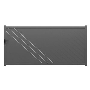 Portail Coulissant ALU Brest passage 3m50 ou 4m00 - Ht 1m70 - Gris